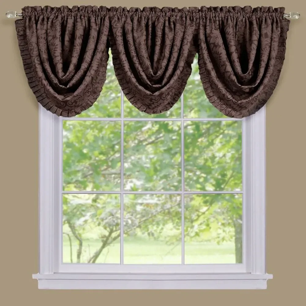 PowerSellerUSA Blackout Room Darkening Top Rod Pocket Window Curtain Valance,